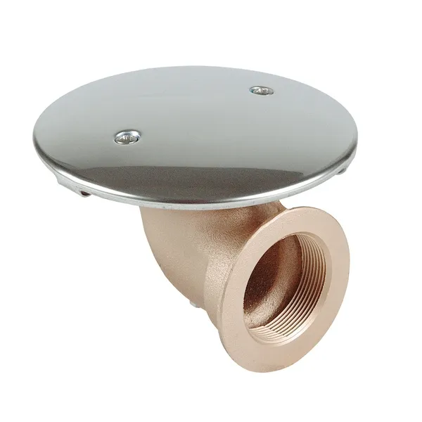 Bonde de fond inox antivortex coudée 90° 2