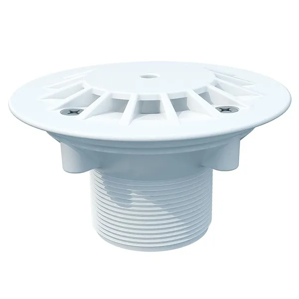 Bouche de refoulement béton blanc ABS fixe