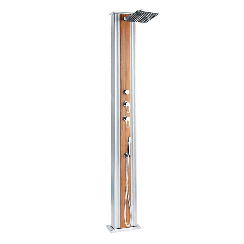 Douche hybride DADA Droite 37L Alu Anodisé Inox / Bois