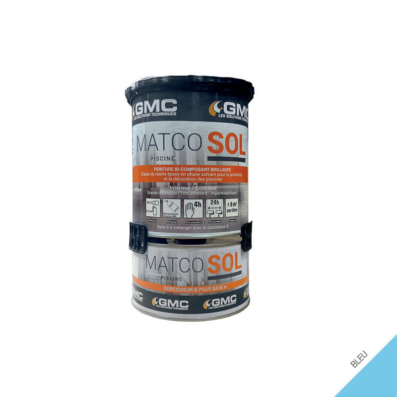 Peinture piscine MATCOSOL Bleu 13,5L 112m2