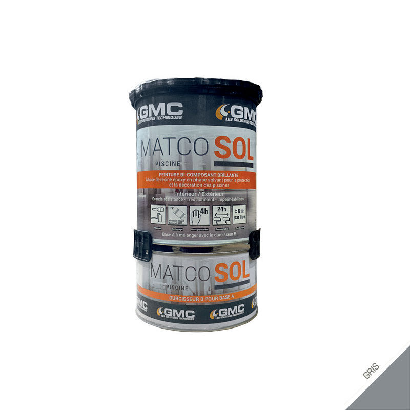 Peinture piscine MATCOSOL Gris 13,5L 112m2