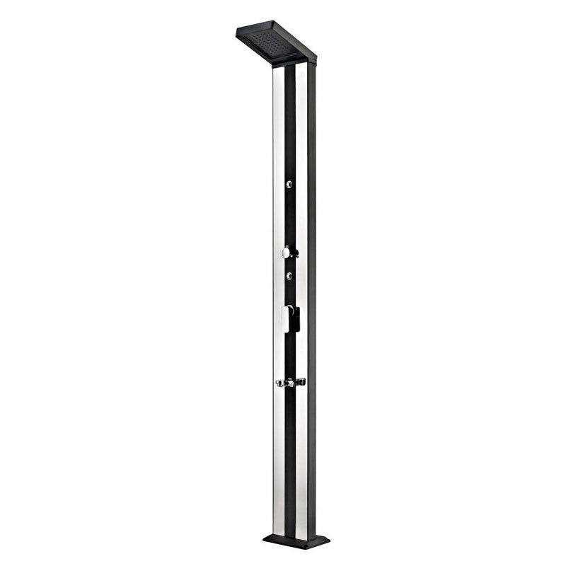 Douche solaire droite Alu 38L Black / Silver