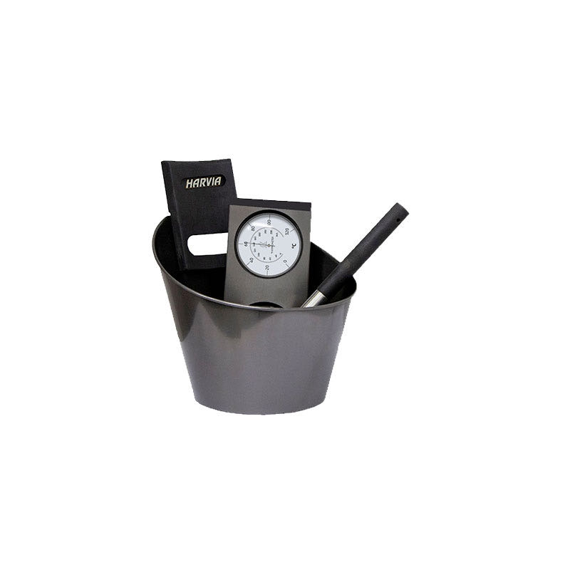 Kit d'accessoires métal noir Harvia pour sauna