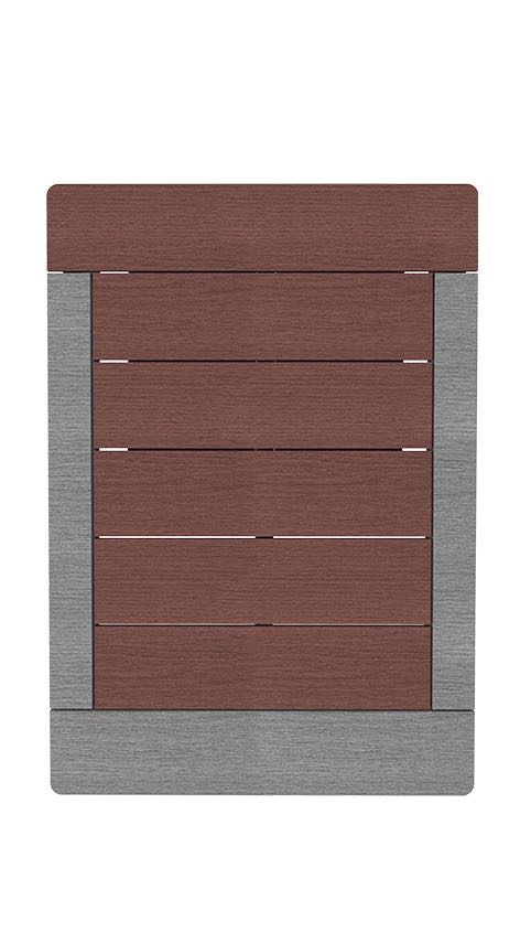 Caillebotis composite Dark Coffee pour douche d'extérieur piscine