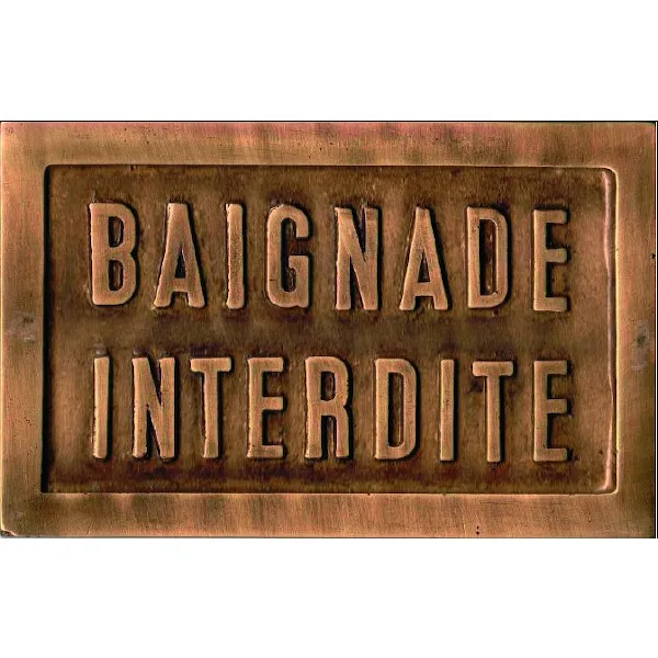 Plaque d'information fontaine 