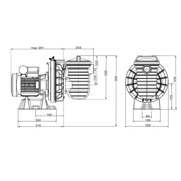 Pompe filtration Sta-Rite monophasée - LA STARITE - 0.75kW