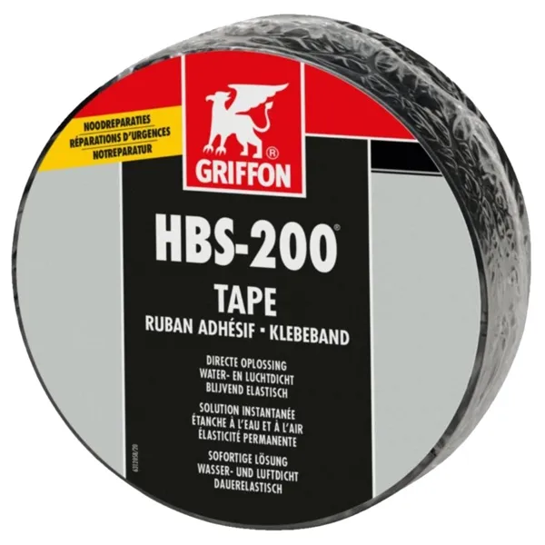 Ruban adhésif de réparation d'urgence HBS-200 - 5 m x 75 mm - noir