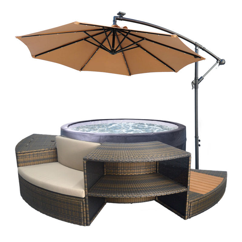 Spa portable NetSpa Vita 4 Places avec 5 meubles et Parasol