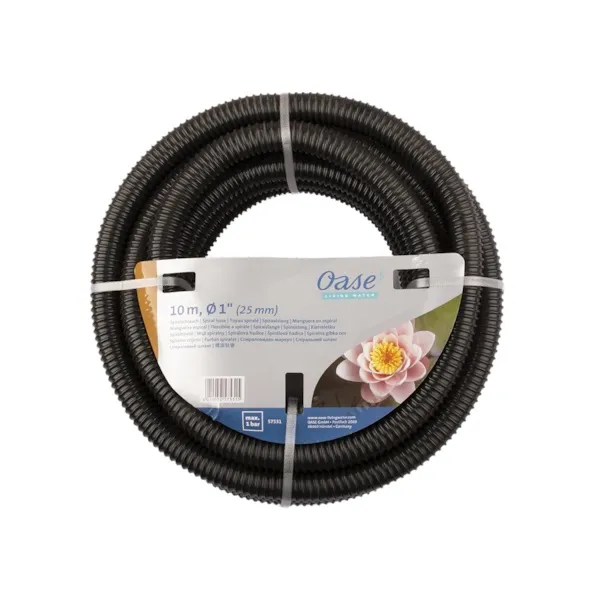 Tuyau annelé ultra souple noir 1 bar diamètre 40 mm en 10 m